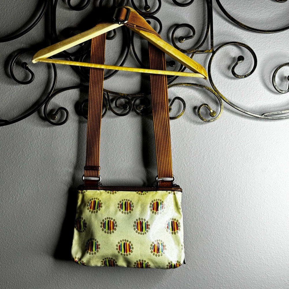 Fossil Coated Canvas Key Per Organizer Crossbod - image 7